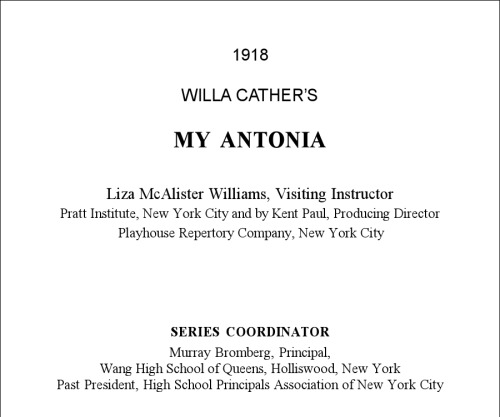 Willa Cather’s My Antonia  