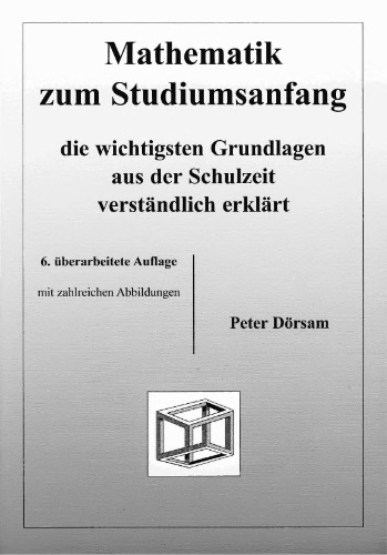 Mathematik zum Studiumsanfang