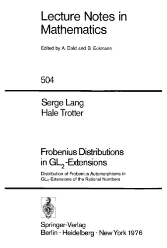 Frobenius distributions in GL2-extensions