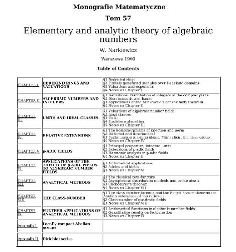 Elementary and Analytic Theory of Algebraic Numbers 