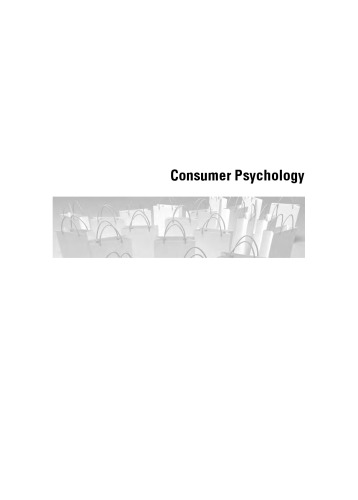 Consumer Psychology  