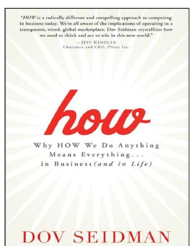 How: why how do we do anything means everything-- in business (and in life)  