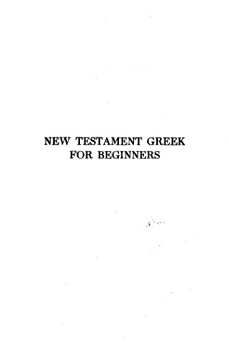 New Testament Greek for Beginners  