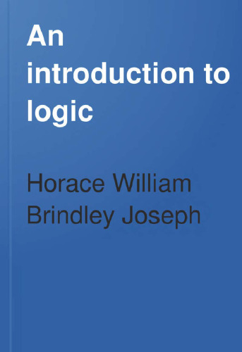 An Introduction to Logic  