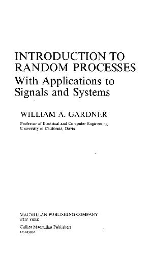 Introduction to random processes: with applications to signals and systems