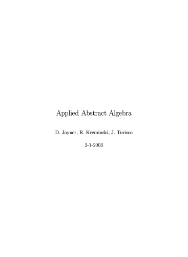 Applied abstract algebra (draft)