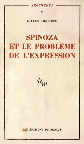 Spinoza et le problème de l'expression