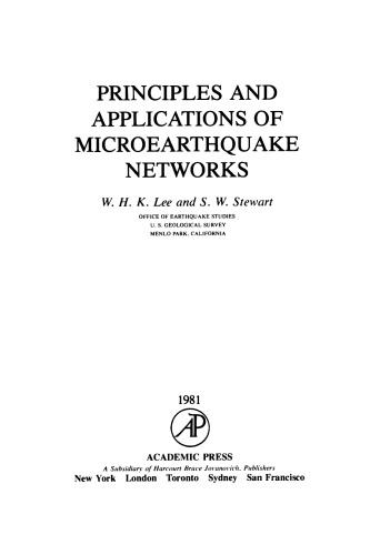 Principles and Applications of Microearthquake Methods