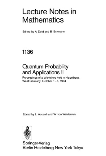 Quantum Probability and Applications II