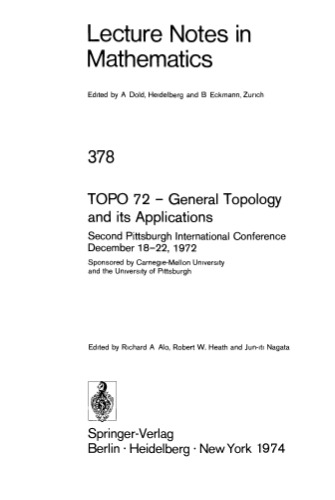 TOPO-72. General Topology and its Applications