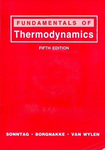 Fundamentals of Thermodynamics, Fifth edition  