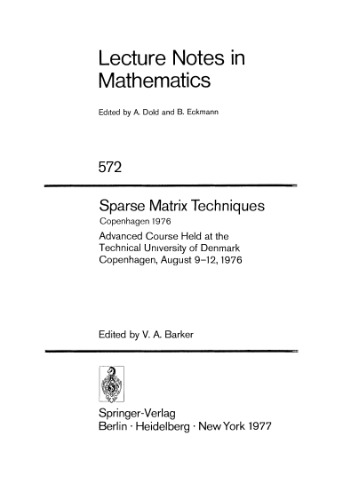 Sparse Matrix Techniques