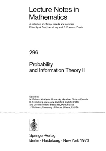 Probability and Information Theory II