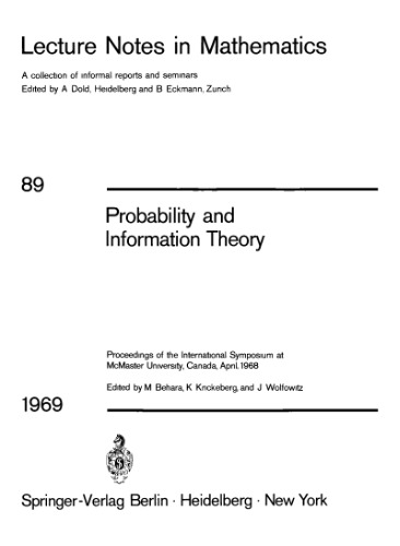 Probability and Information Theory