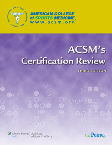 ACSM's Certification Review, 3rd Edition