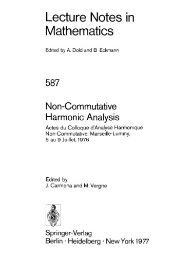 Non-Commutative Harmonic Analysis