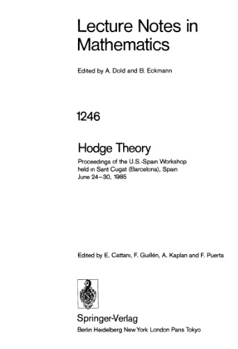 Hodge Theory