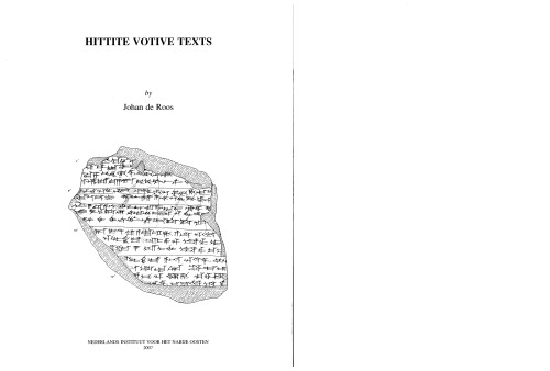 Hittite votive texts  