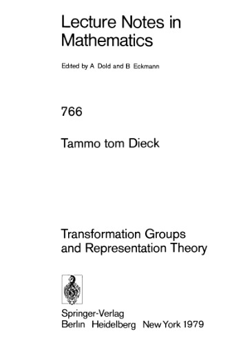 Transformation Groups and Representation Theory