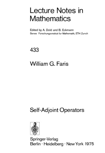 Self-Adjoint Operators