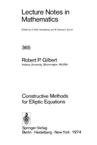 Constructive Methods for Elliptic Equations