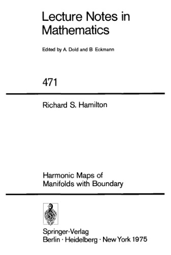 Harmonic Maps of Manifolds with Boundary