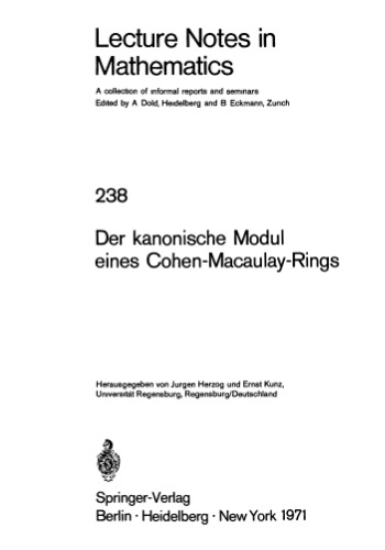 Der kanonische Modul eines Cohen-Macaulay-Rings