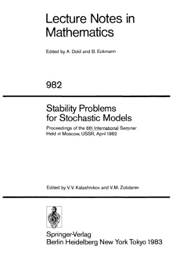 Stability Problems for Stochastic Models