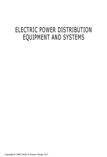 Electric Power Distribution Equipment and Systems  