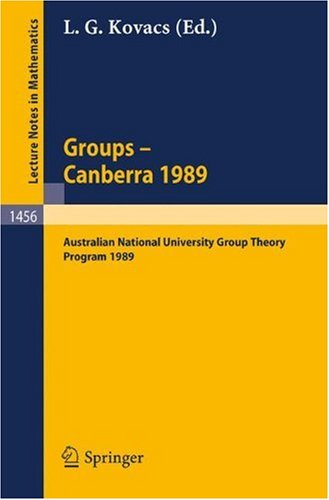 Groups. Canberra 1989