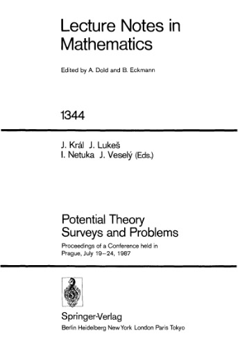 Potential Theory Surveys and Problems