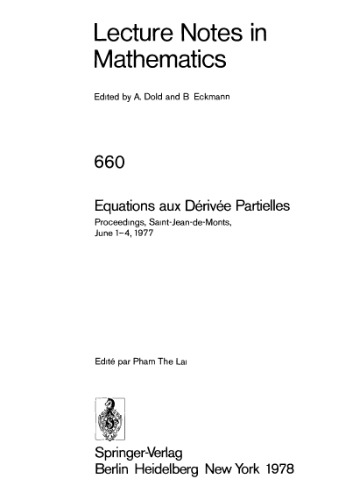 Equations aux Derivees Partielles