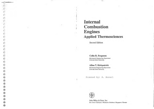 Internal Combustion Engines (Applied Thermosciences)  