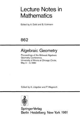 Algebraic Geometry. Proc. conf. Chicago, 1980