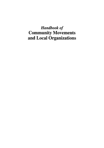 Handbook of Community Movements and Local Organizations