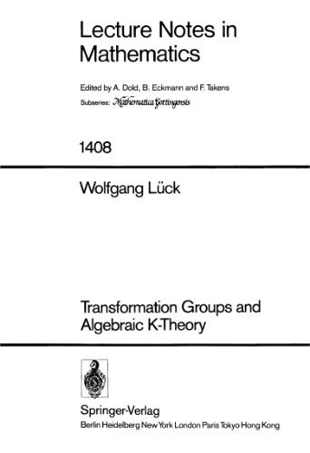 Transformation Groups and Algebraic K-Theory