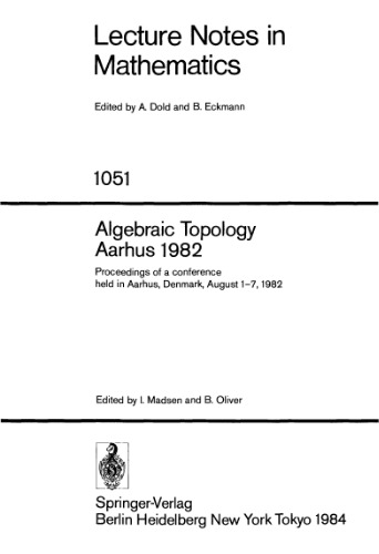 Algebraic Topology Aarhus 1982. Proc. conf. Aarhus, 1982