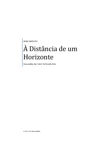 À distância de um Horizonte  