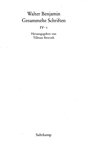 Gesammelte Schriften - Band 4: Kleine Prosa. Baudelaire-Übertragungen. 2 Teilbände  