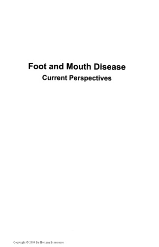 Foot and Mouth Disease: Current Perspectives  