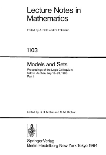 Proceedings of the Logic Colloquium held in Aachen, July 18-23, 1983