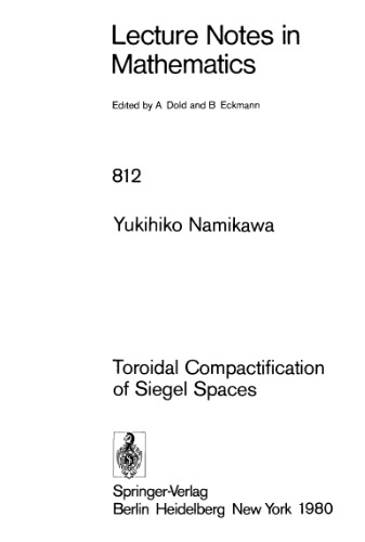 Toroidal Compactification of Siegel Spaces