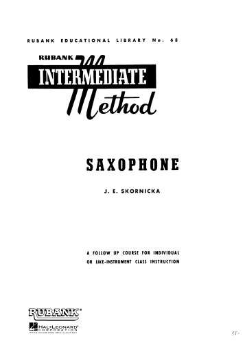 Rubank Intermediate Method - Saxophone (Rubank Educational Library)  