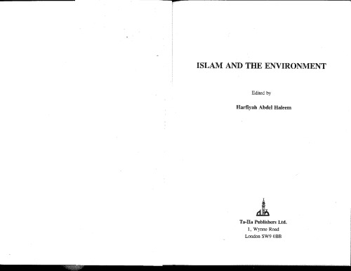 Islam and the Environment  