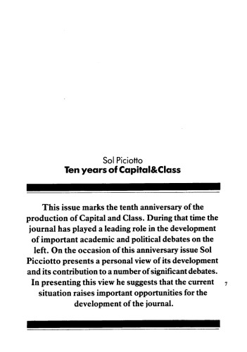 Capital & Class. - 1986. - Issue 30  issue 30