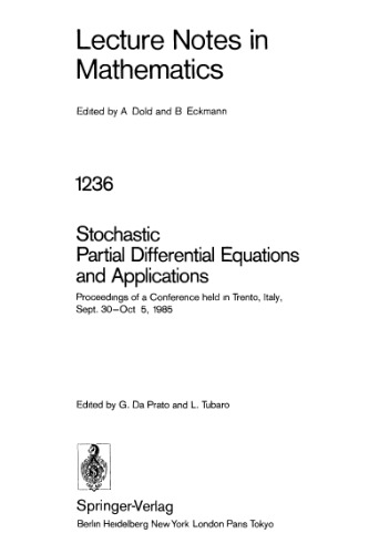 Stochastic Partial Differential Equations and Applications