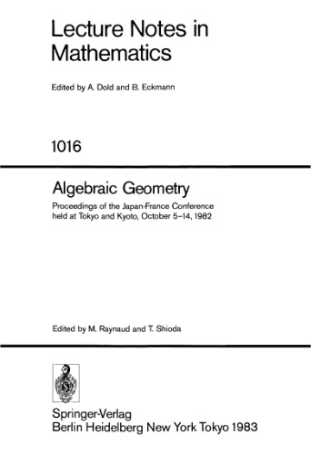 Algebraic Geometry. Proc. conf. Tokyo, Kyoto, 1982