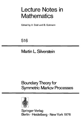 Boundary Theory for Symmetric Markov Processes