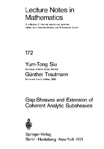 Gap-Sheaves and Extension of Coherent Analytic Subsheaves 