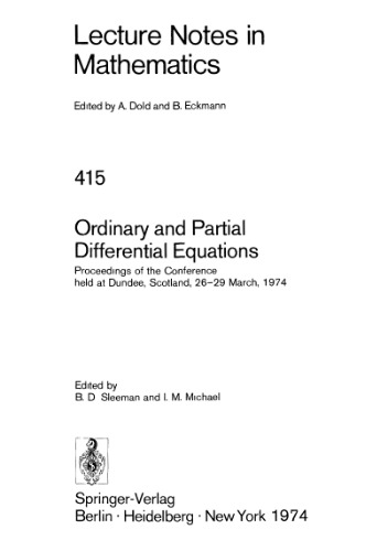 Ordinary and Partial Differential Equations